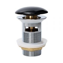 Донный клапан Gid Minuciaс переливом Bl100-1 72202K черный глянцевый