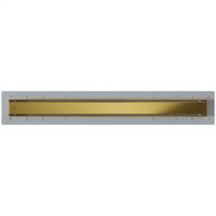 Душевой трап (лоток) Си Кей Дрейн AQCP11-60 Plain GOLD 60 см, решетка матовое золото, с сифоном, Ck Drain