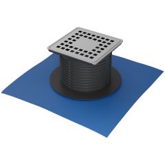Душевой трап Си Кей Дрейн 3000-0010 10x10, в пол, хром, с сифоном, Ck Drain