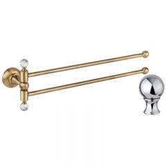 Полотенцедержатель двойной, поворотный Cezares Aphrodite, цвет хром APHRODITE-TD09-01-M