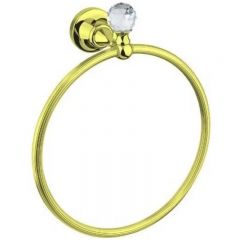 Полотенцедержатель кольцо Cezares Olimp, цвет золото Swarovski OLIMP-RN-03/24-Sw