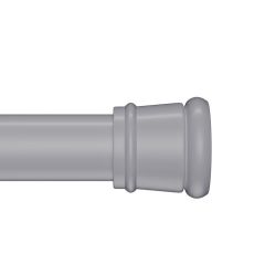 Карниз для ванной комнаты Iddis Elegante, 110-200 см, серый, SRC0120i14