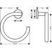 Полотенцедержатель кольцо Hansgrohe (Хансгрое) Logis Universal универсальный 18.9 см подвесной Хром 41724000