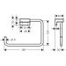 Полотенцедержатель Hansgrohe AddStoris 18.9 см, кольцо, шлифованная бронза, 41754140