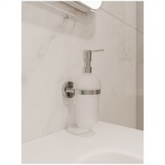 Дозатор для жидкого мыла DEKOR BANYO Alina A40 5012 настенный, хром