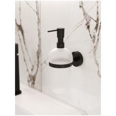 Дозатор для жидкого мыла DEKOR BANYO Alina Black A40 5012 04 настенный, черный