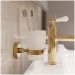Стакан для ванной DEKOR BANYO Alina Gold A40 406 02 настенный, золото, стеклянный