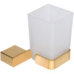 Стакан для ванной DEKOR BANYO SS 304 Gold SS304 006 02 настенный, золото, стеклянный