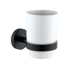 Стакан для зубных щеток Allen Brau (Аллен Брау) Priority 6.31002-31 белый, черный матовый