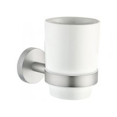 Стакан для зубных щеток Allen Brau (Аллен Брау) Priority 6.31002-BN белый, брашированный никель