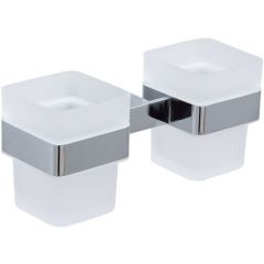 Двойной стакан для зубных щеток Allen Brau (Аллен Брау) Infinity 6.21003-00 белый, хром