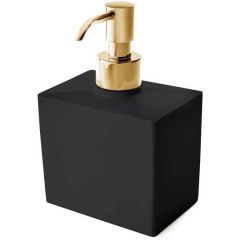 Дозатор настольный 3SC Mood Black композит Solid Surface, Золото, MN01DAGD