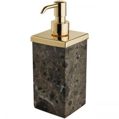 Дозатор настольный 3SC Palace marmo мрамор Emperador dark 24к Золото PA01DAEMGD
