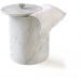 Урна 3SC Apuana 2.0 с крышкой d20хh26 см, мрамор White Statuario, никель сатинированный полированный, AP65ANK