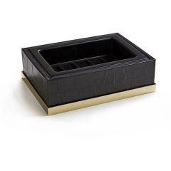 Контейнер 3SC (3СК) Cocco для косметики, размер 20х10х5 см, Золото, CO01DAGD