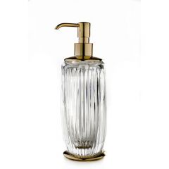 Дозатор настольный 3SC Elegance d7,5хh23 см, прозрачный хрусталь/латунь сатинированная матовая, Латунь, EL01DACRLX