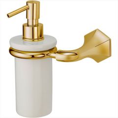 Дозатор подвесной Cisal Cherie, керамика, золото, CE09062024