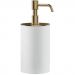 Дозатор для жидкого мыла Gessi Rilievo настольный, колба белая, бронза, 59537#726