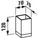 Стакан Laufen Kartell настольный, пластик, 7х7х12 см, плотный белый, 3.8233.0.090.000.1