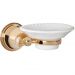 Подвесная мыльница TW collection (Тв Коллектион) Harmony керамическая, белая, золото, TWHA106oro