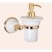 Подвесной дозатор TW collection Harmony керамический для жидкого мыла, белый, золото, TWHA108bi/oro