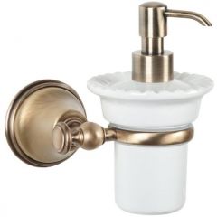 Подвесной дозатор TW collection Harmony керамический для жидкого мыла, бронза, TWHA108br