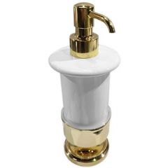Настольный дозатор TW collection Bristol, керамический, белый, золото, TWBR180oro