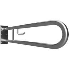 Поручень опорный Bemeta (Бемета) Help 813 мм U- образный с держателем рулона сталь шлифованная (301102282)