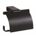 Держатель туалетной бумаги Bemeta (Бемета) Nero с крышкой черный (135012010)