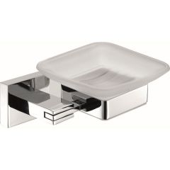 Мыльница настенная стеклянная Sanibano Celeste, цвет хром H4020/07CR