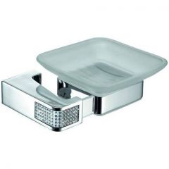 Мыльница настенная стеклянная Sanibano Diamond, цвет хром-кристаллы Swarovski crystal H9000/15CRС