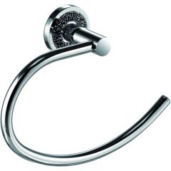 Полотенцедержатель - полукольцо Sanibano Ebano, цвет хром-кристаллы Swarovski black H2014/05B