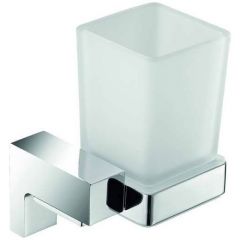 Стакан настенный стеклянный Sanibano Elegance, цвет хром H8700/16CR