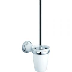 Ершик настенный металлический Sanibano Kleo, цвет золото - белая керамика H9750/10GOLD