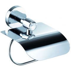 Бумагодержатель Sanibano Sahara с крышкой, цвет хром-кристаллы Swarovski crystal H9700/06CRС