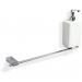 Полотенцедержатель, керамический дозатор с прямым носиком Stil Haus (Стил Хаус) Gea, цвет хром - белая керамика GE69D(08)