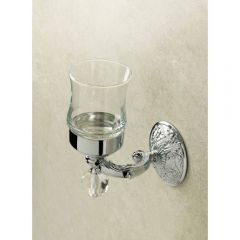 Стакан настенный со стеклом Murano Stil Haus Noto Light, цвет хром NT10V(08)