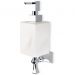 Дозатор настенный керамический Stil Haus (Стил Хаус) Prisma, цвет хром - белая керамика PR30(08-BI)