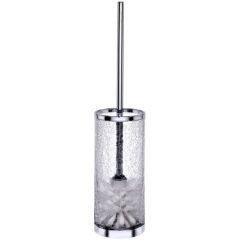 Ершик напольный без крышки Surya Crystal 9х9хh36 см, стекло с эффектом волны, цвет золото 6609/GO-WAV