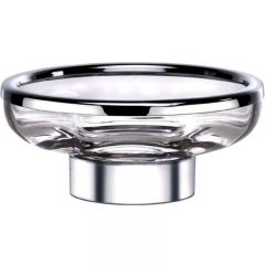 Мыльница на металлическом основании Surya Crystal11,5х11,5хh4,5 см, прозрачное стекло, цвет хром 6602/CH-OPG