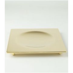 Мыльница на ножках квадратная металлическая Surya Metall 12х12 см, цвет золото 9813/GO