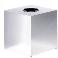 Емкость квадратная Surya Metall 13х13хh13 см, для гигиенических принадлежностей, цвет черный матовый 6265/MB