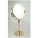 Зеркало Surya (Сурия) Metall, настольное круглое увеличительное поворотное с круглым основанием 17,5х17,5хh39-50 см, цвет золото 6247/GO