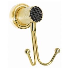 Крючок двойной Богеме Royal Cristal Золото 10926-G-B, Boheme ROYALE BLACK GOLD
