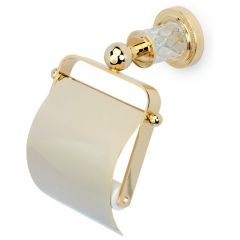 Держатель туалетной бумаги Богеме Murano Cristal Золото комплект 10901-CRST-G, Boheme
