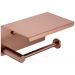 Держатель туалетной бумаги Богеме с крышкой UNO BRUSHED BRONZE 10971-BRB Бронза, Boheme