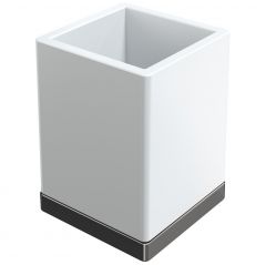 Стакан для зубных щеток Богеме настольный Qubic Shine Gun Metal 10961-SGM Boheme SGM графит глянец