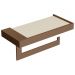 Держатель туалетной бумаги Богеме с крышкой Qubic Brushed Bronze 10721-BRB, Boheme BRB (брашированная бронза)