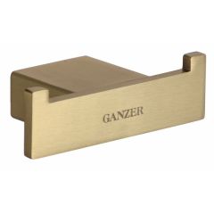 Держатель для полотенеца Ganzer (Ганзер) GZ88152-S на 2 крючка, матовое золото