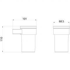 Набор Створки Стакан для ванной Эстерсунд S31325GB + Мыльница Дублин S41310GB, Stworki